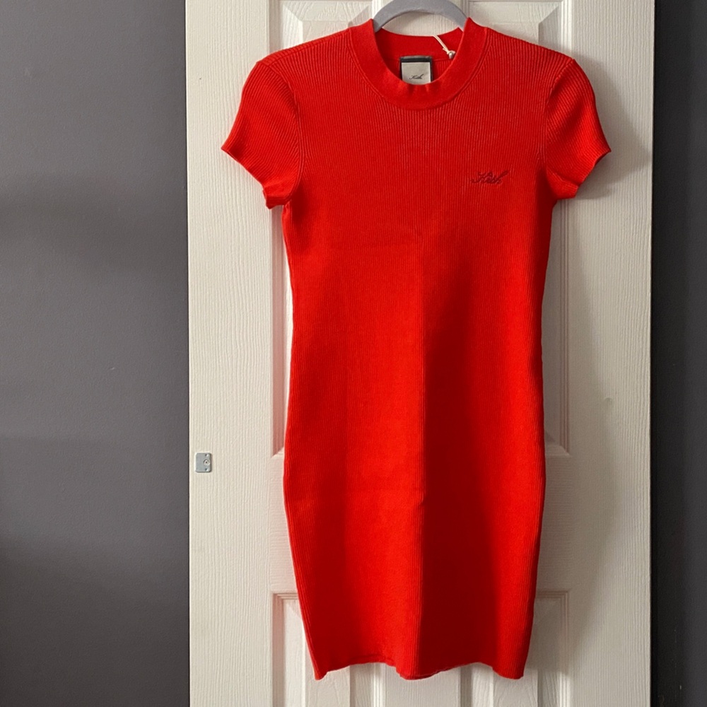 Kith Red Ribbed Knit Dress